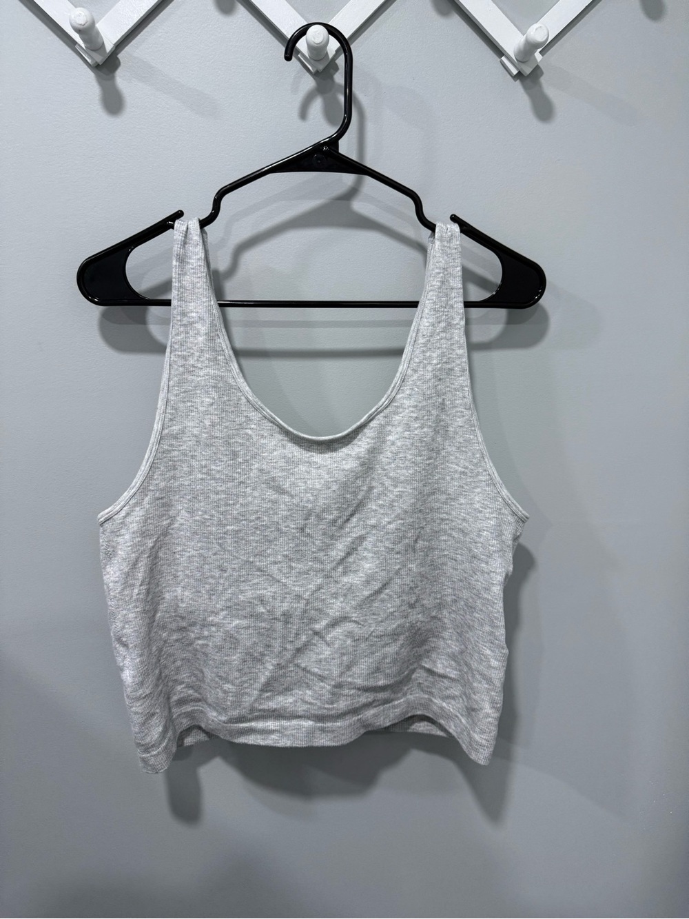 Wallflower gray ribbed cropped tank 2Xl
